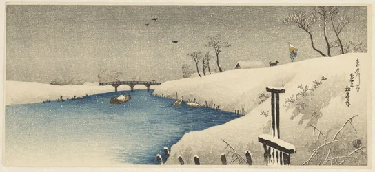 Schnee am Ayase Fluss